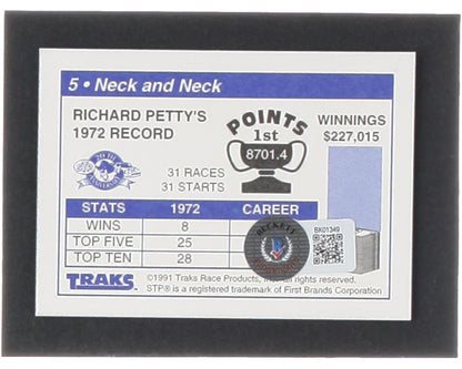 Richard Petty Signed 1991 Traks #5 Richard Petty's Car