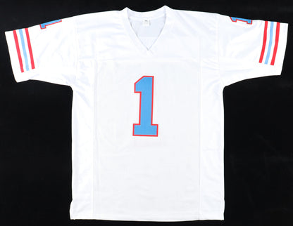 Warren Moon Signed Jersey Inscribed "HOF 06"