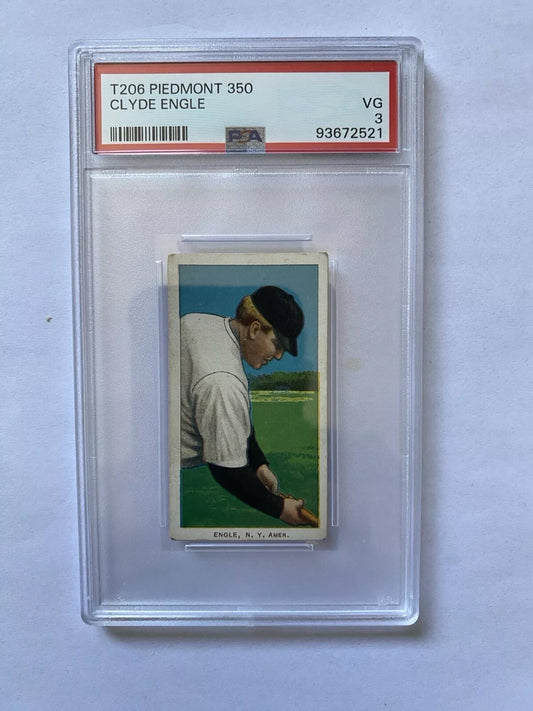 T206 Piedmont 350 Clyde Engle PSA 3 Graded Card