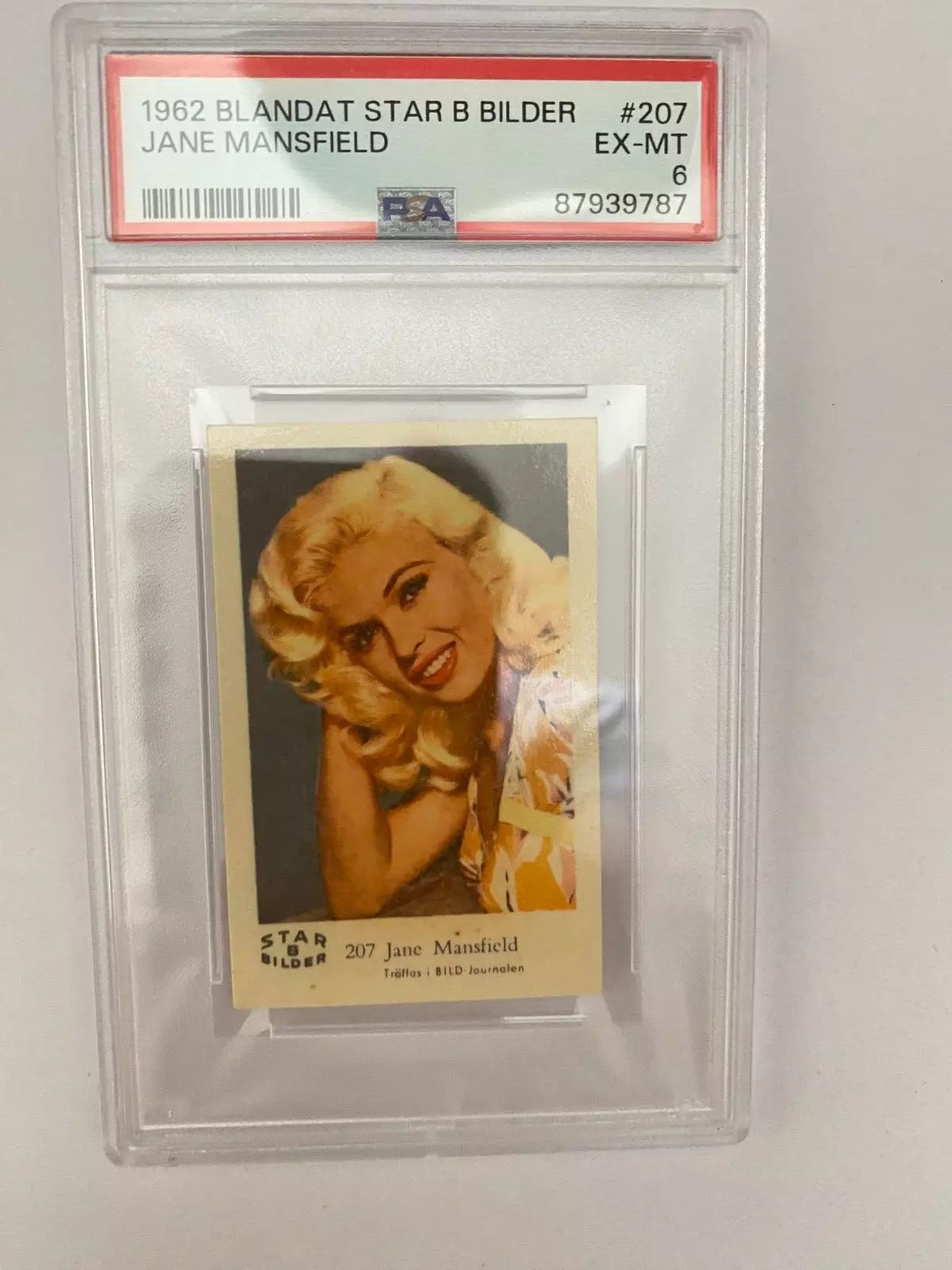 1962 Jayne Mansfield Blandat Star B Bilder PSA 6 Card