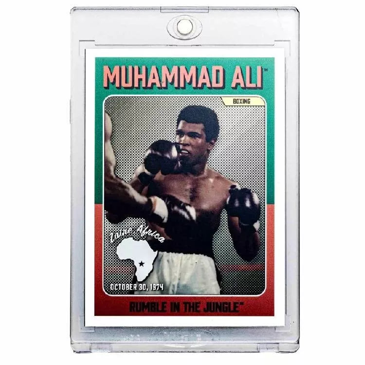 MUHAMMAD ALI RUMBLE IN THE JUNGLE FINE SILVER TRADING CARD