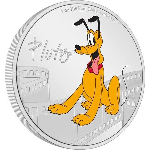 New Zealand Mint Disney "Pluto" 1 oz silver coin.