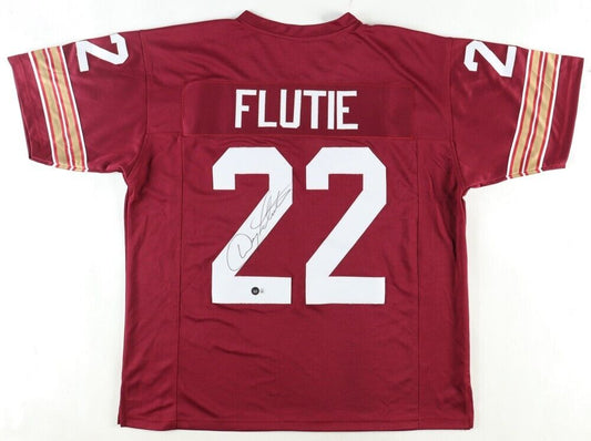 Doug Flutie signed Jersey. Beckett Authenticated