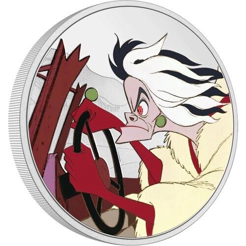 New Zealand Mint Disney "Cruella De Vil" 1 oz silver coin