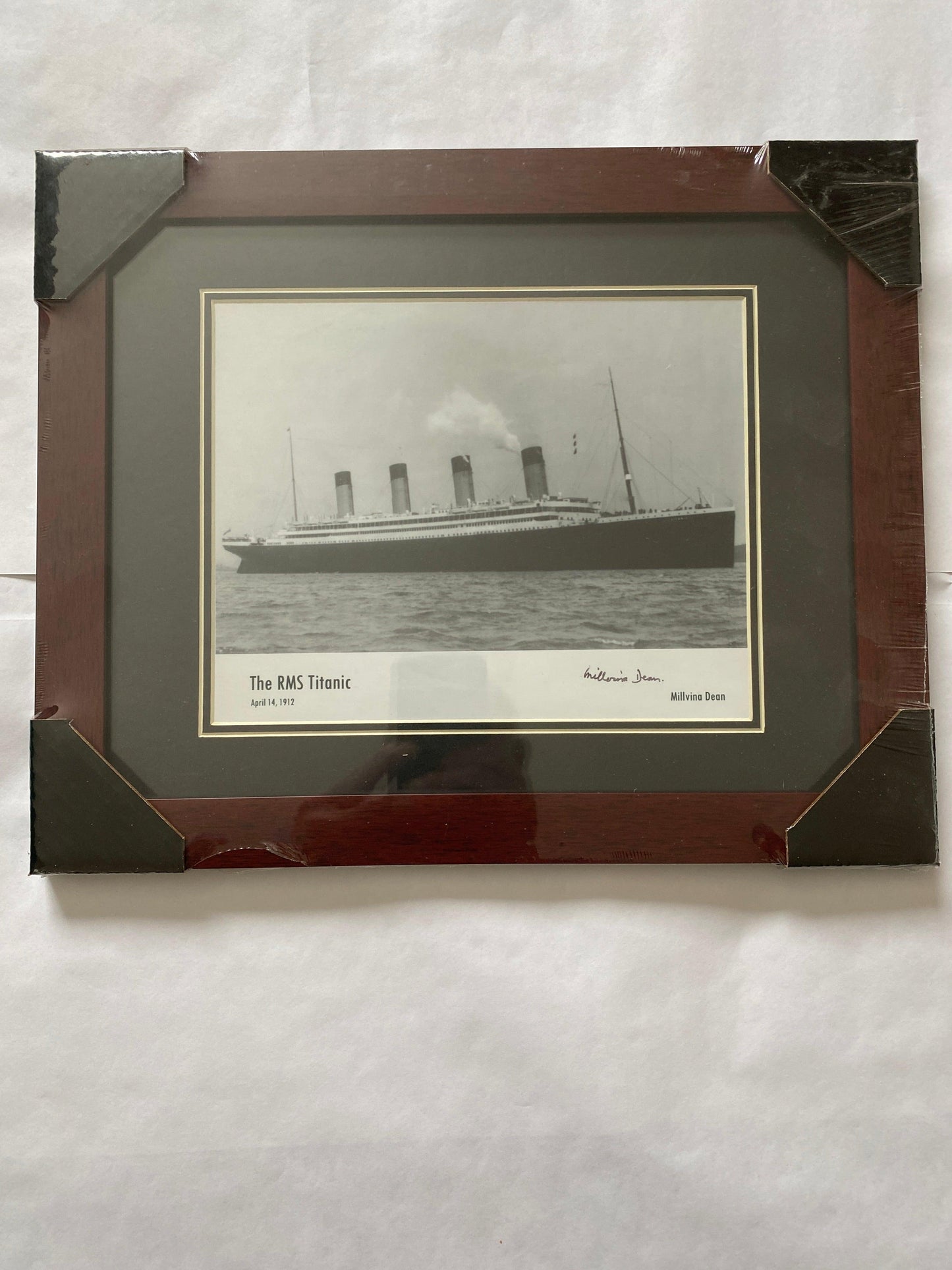 Eliza Gladys Millvina Dean signed framed RMS Titanic photo - Niks And Knacks