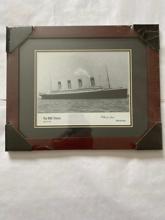 Eliza Gladys Millvina Dean signed framed RMS Titanic photo - Niks And Knacks