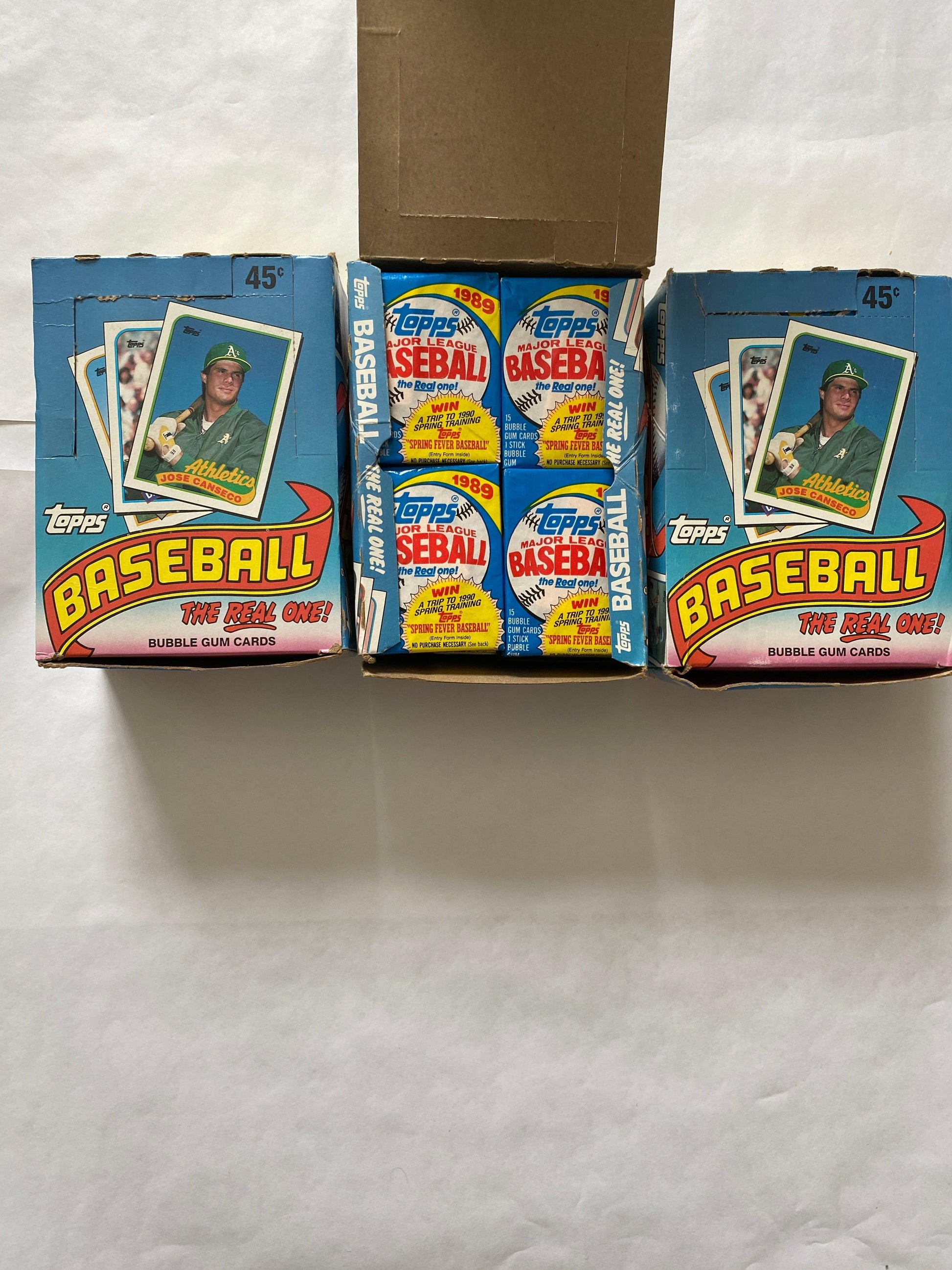 (3) 1989 Topps Bubble Gum Baseball card hobby boxes - Niks And Knacks