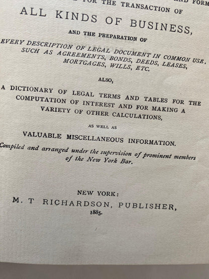 Antique 1885 How To Be Your Own Lawyer Instructor For Legal Affairs of Life - Niks And Knacks