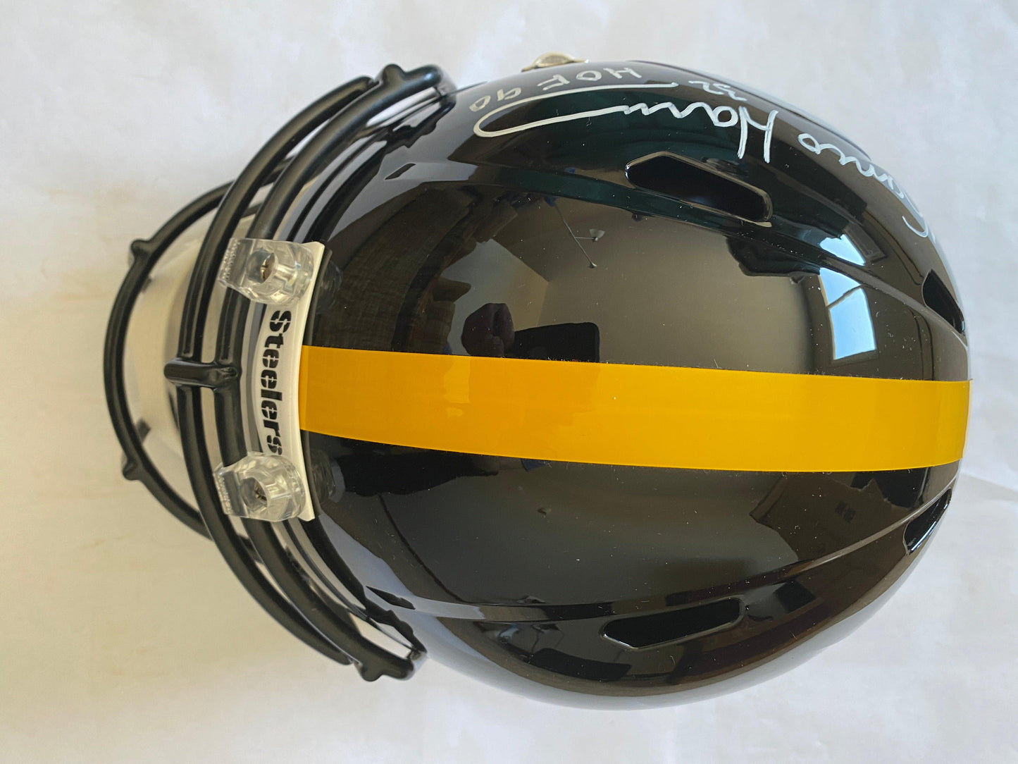 Franco Harris and John Stallworth Signed full size replica helmets - Niks And Knacks
