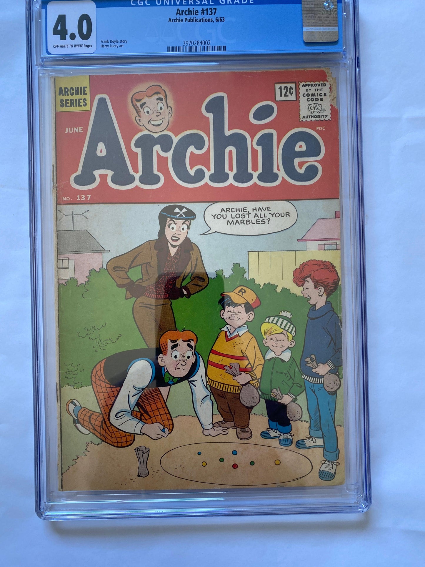 Archie #137 CGC 4.0, 1963 Graded Comic Book - Niks And Knacks