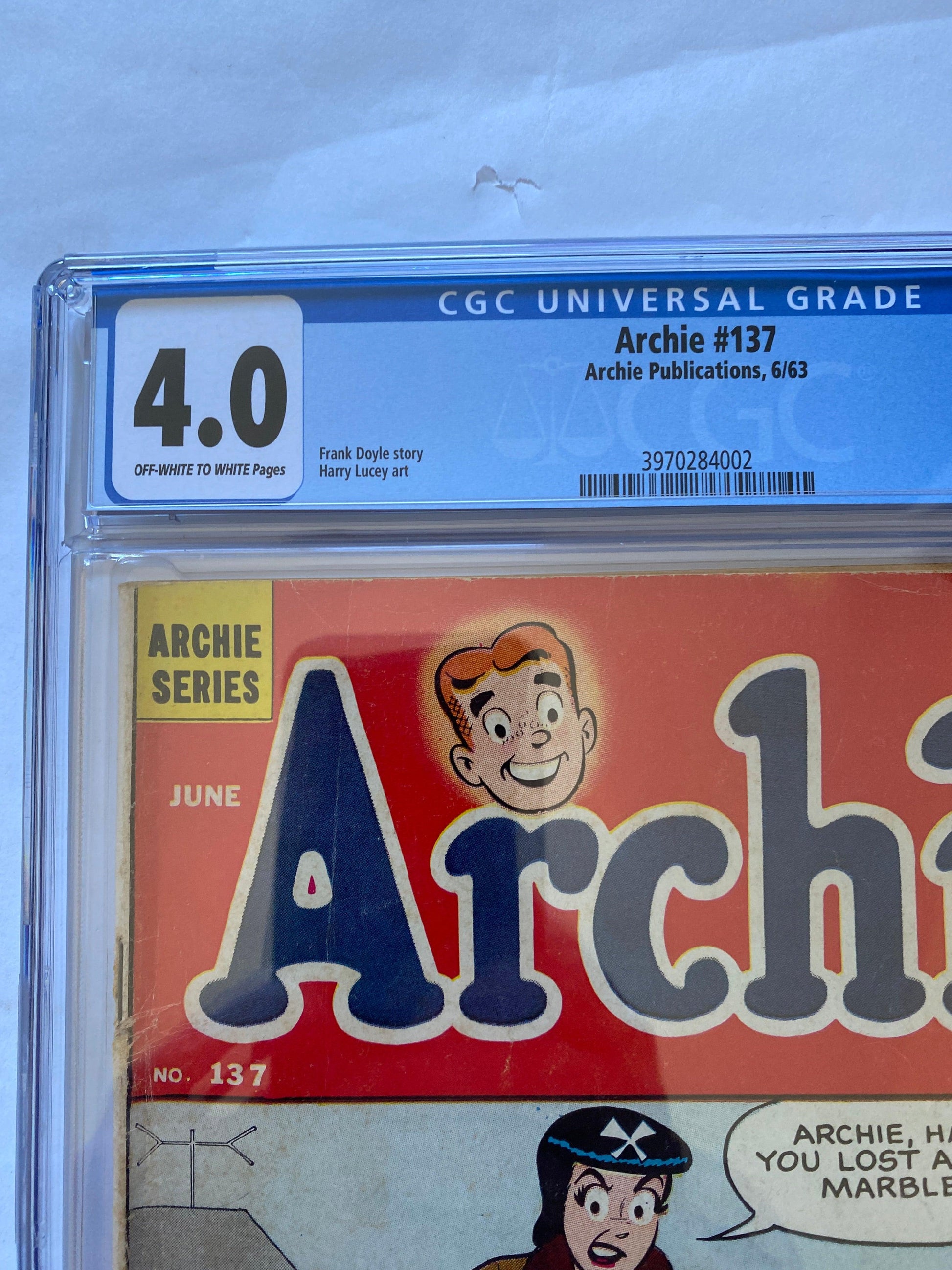 Archie #137 CGC 4.0, 1963 Graded Comic Book - Niks And Knacks